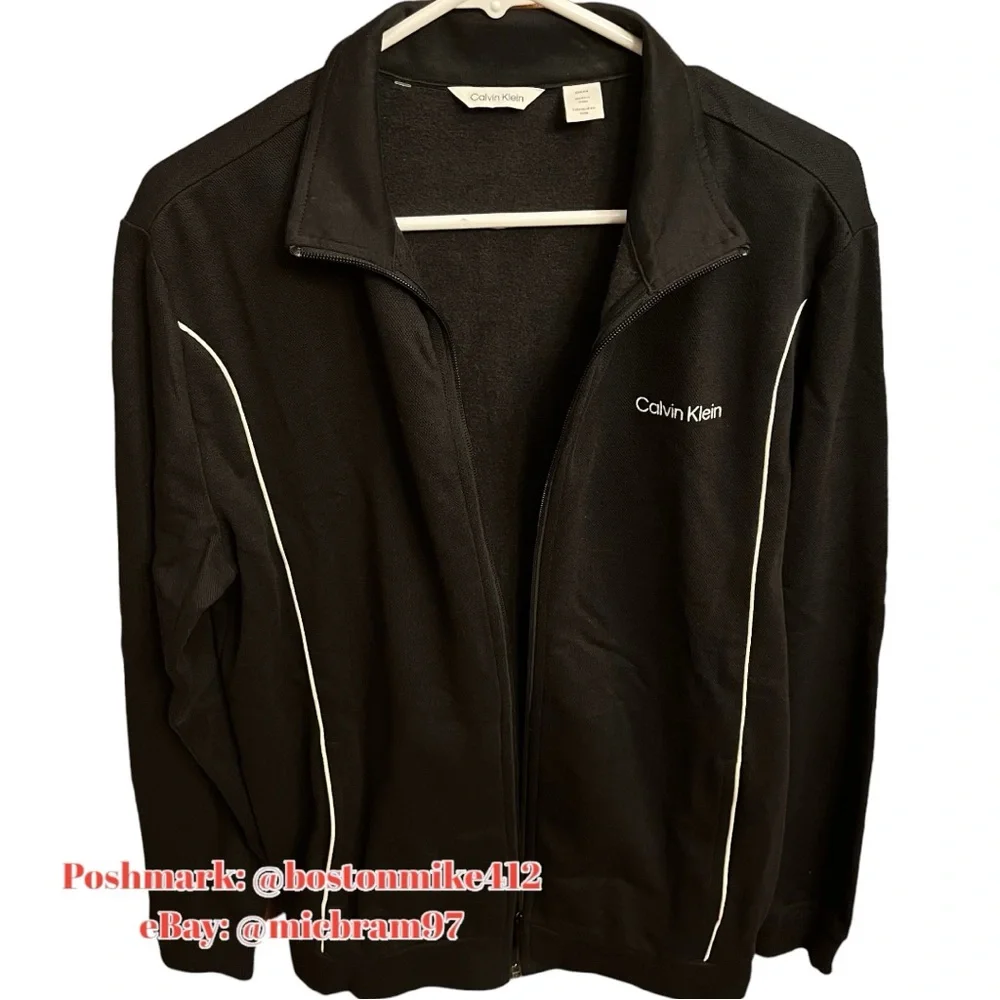 Calvin Klein Zip Up Jacket SM Calvin Klein ZipUp Jacket w/ Front Pockets BLACK